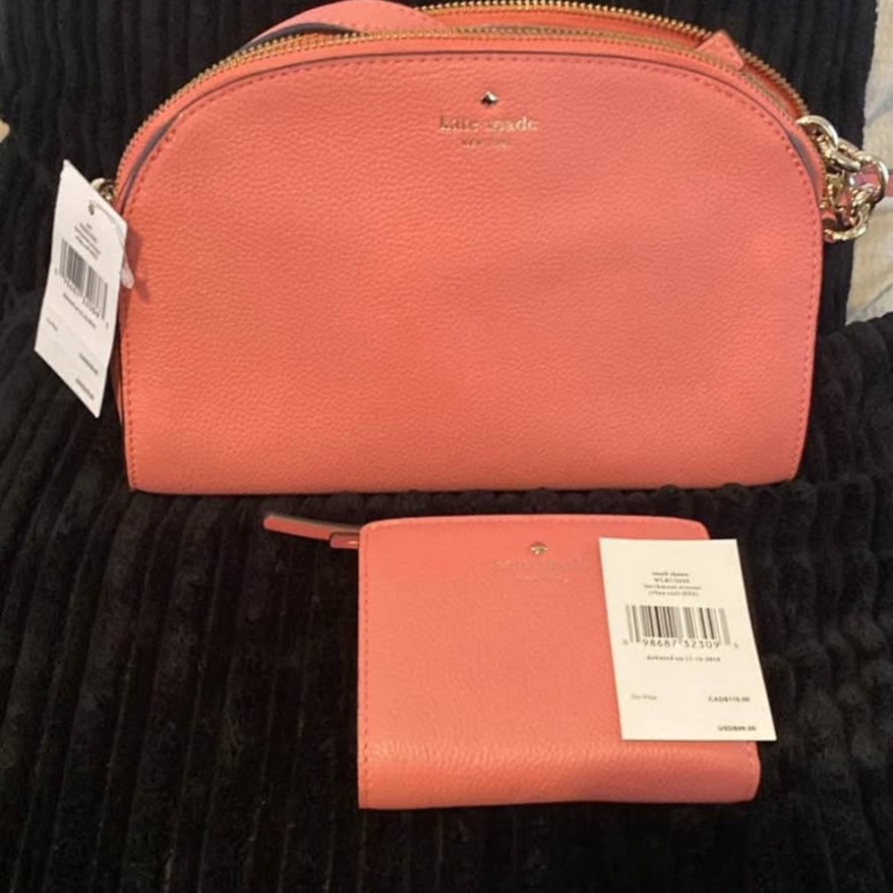 Kate Spade Coral Crossbody Bag and Wallet Set